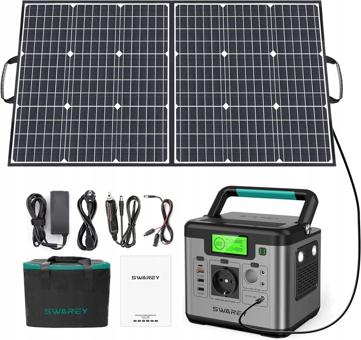 POWER BANK GENERATOR SOLARNY SWAREY 518Wh type C PD 65W+100W SOLAR
