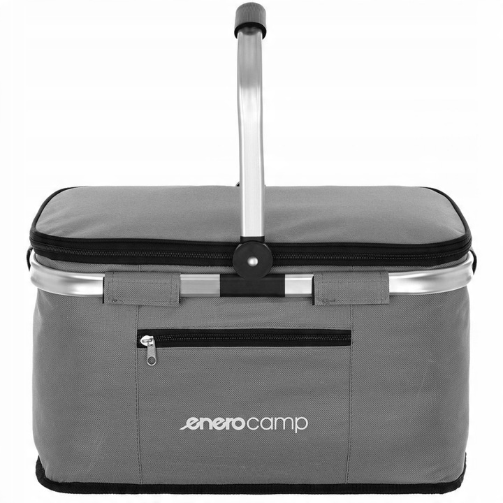 KOSZYK piknikowy TURYSTYCZNY składany TERMICZNY 24L szary ENERO CAMP