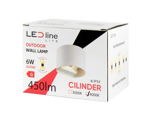 Kinkiet zewnętrzny LED 2x3W 4000K IP54 biały