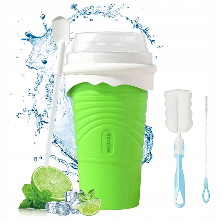 KUBEK DO ROBIENIA SLUSHY LODÓW SORBETÓW WYCISKANY NA BREJĘ SMOOTHIE 500ML