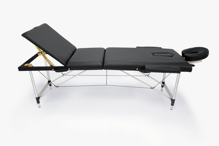 Łóżko Stół Masażu Składany Przenośny Aluminiowy 3 Segmentowy Leżanka