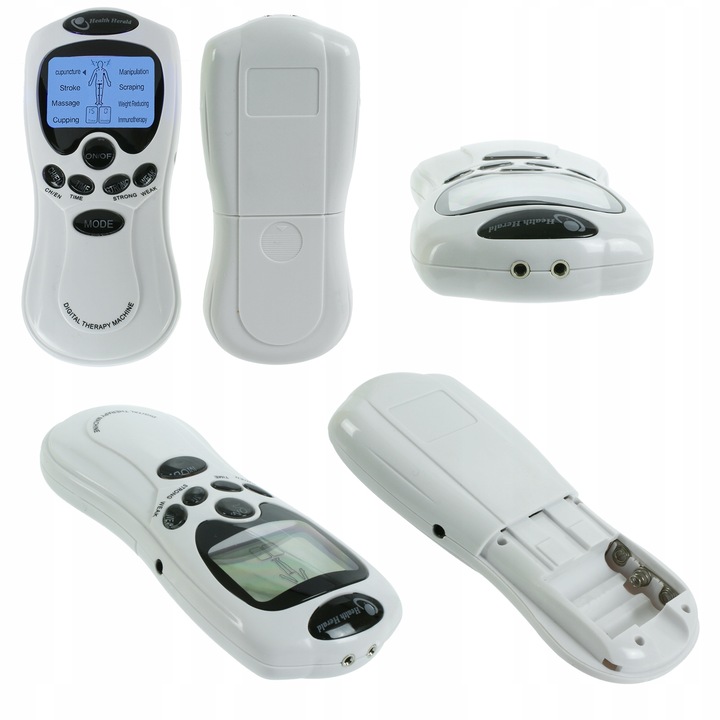 ELEKTROSTYMULATOR MIĘŚNI I NERWÓW TENS EMS ZESTAW ELEKTRODY PADY 2 KANAŁY