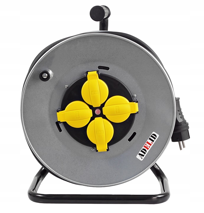 POLSKI PRZEDŁUŻACZ BĘBNOWY NA BĘBNIE ZWIJAK METALOWY 50M 3x2,5 H05VV-F OWY