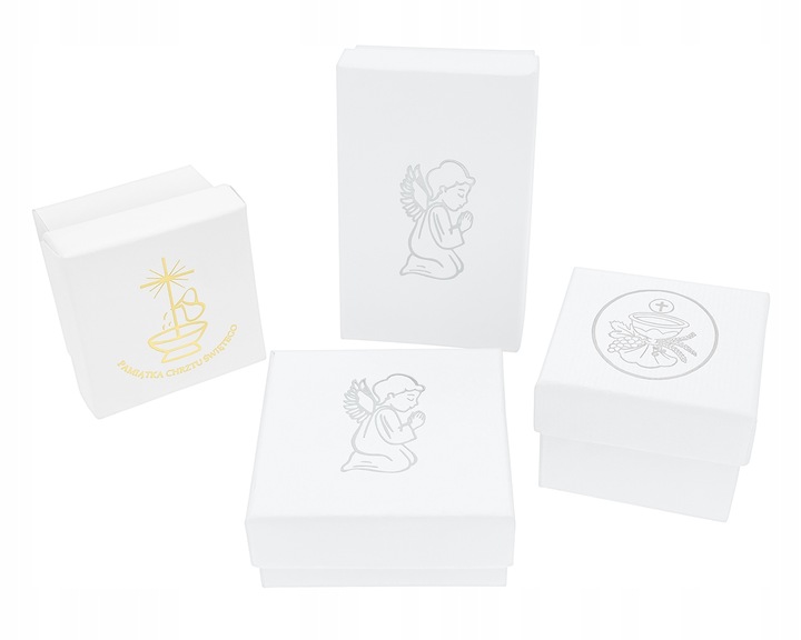 Złota Zawieszka Dla Dziecka Aniołek + Grawer Wisiorek Gładki pr. 585