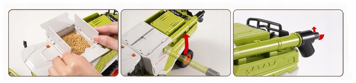 ZDALNIE STEROWANY KOMBAJN RC ZABAWKA NA PILOTA DYM ŚWIATŁO DŹWIĘK 1:24 COIL