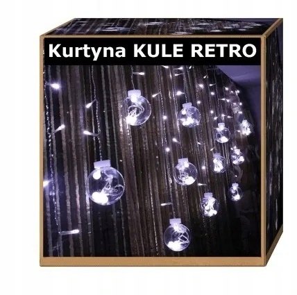 Kurtyna świetlna girlanda lampki świąteczne kule bombki led sople 1005