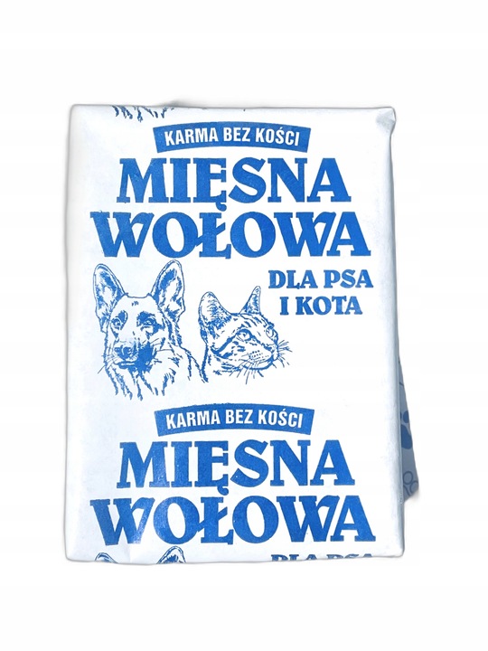 MIĘSO MROŻONE WOŁOWE DLA PSA BEZ KOŚCI BARF 100% KOSTKI KARMA WOŁOWA 10KG