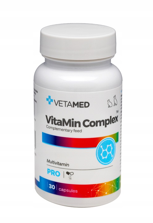 WITAMINY DLA PSA I KOTA 30 kapsułek VETAMED VitaMin Complex + GRATIS