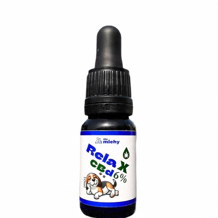 Olej Do michy RelaX CBD 6% dla psa i kota 10ml THC-0% (bezpieczny)