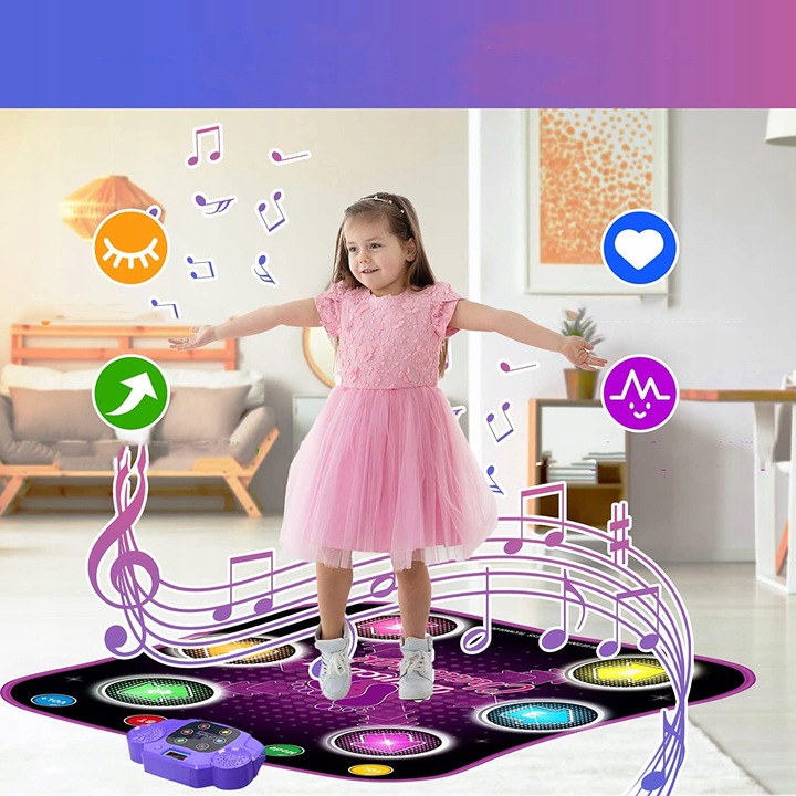 MATA DO TAŃCA DLA DZIECI Z BLUETOOTH GRY MUZYCZNA MATA TANECZNA STRZAŁKAMI