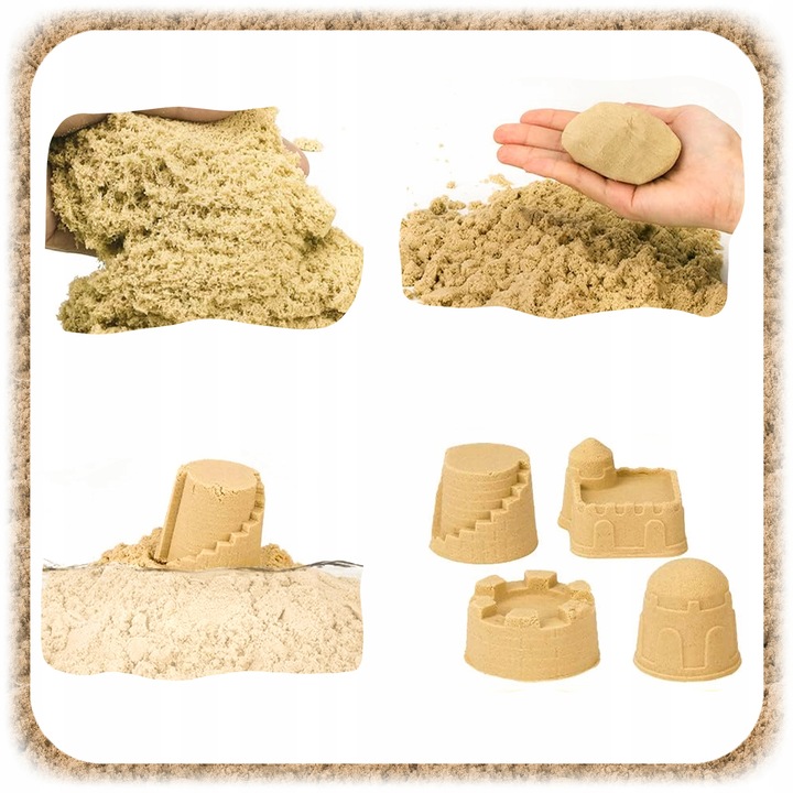 ZESTAW KONSTRUKCYJNY PIASEK KINETYCZNY DŹWIG POJAZDY BUDOWLANE DLA DZIECI