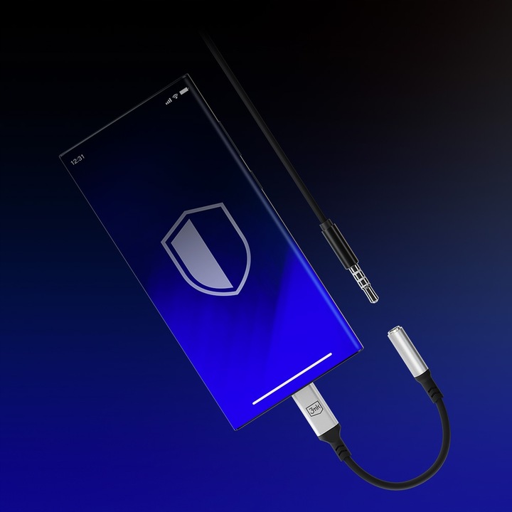 Adapter audio 3mk USB-C - Jack 3,5 mm typ żeński