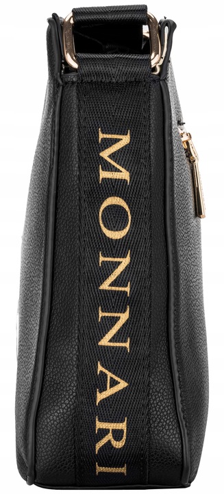 Torebka Damska CZARNA LISTONOSZKA MONNARI Klasyczna Regulowany Pasek