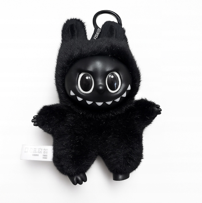 Maskotka Brelok pluszowa czarna BU-BU figurka zawieszka, prezent – 17 cm