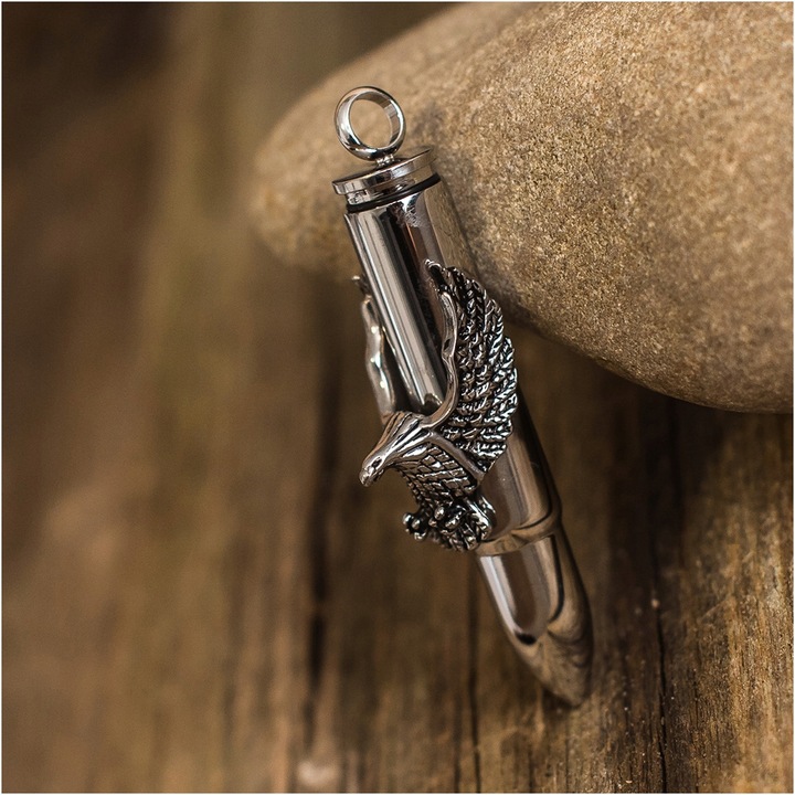 Wisiorek męski stal chirurgiczna 316L SEKRETNIK orzeł zawieszka BLINGART