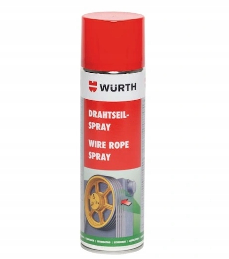 WURTH Smar do Przekładni Linowych Lin Stalowych Antykorozyjny Spray 500 ml