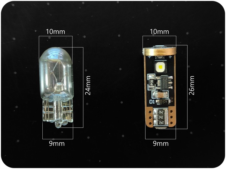 2x Żarówka LED W5W T10 S5 6000K biel MOCNE DIODY CSP SERIA PRO WHITE CANBUS
