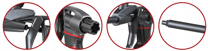 Pistolet teflonowy do pianki piany kleju + czyścik Bauhus PRO