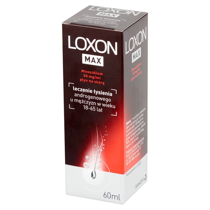 Loxon MAX płyn 5% przeciw wypadaniu włosów 50mg/ml