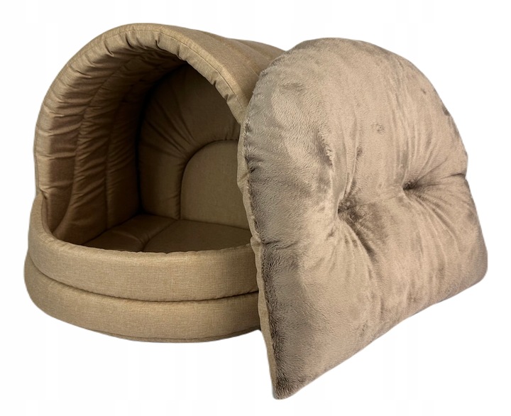 Legowisko Dla Psa Dużego Owalne Budka Materac Poduszka Materiałowe Buda L