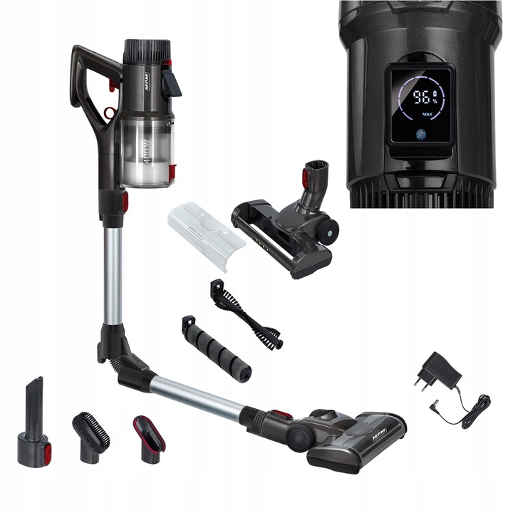 Odkurzacz pionowy bezprzewodowy mocny Flex MPM MOD-71 400 W