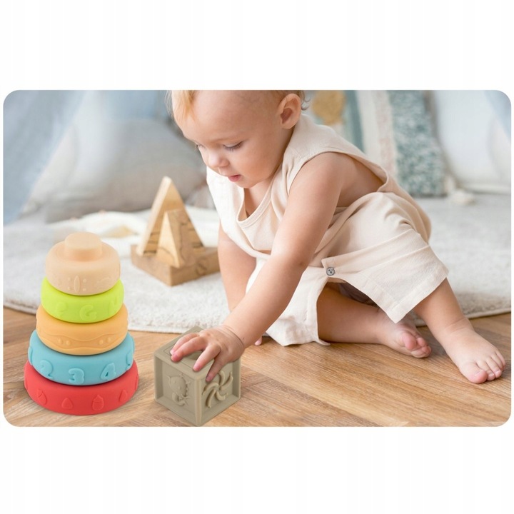 ZABAWKA DO KĄPIELI 24 ELEMENTY MONTESSORI KLOCKI SORTER DLA DZIECI PREZENT