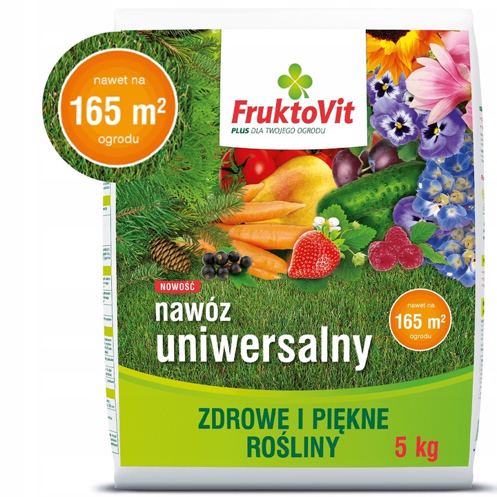 FruktoVit Plus Nawóz uniwersalny granulowany ogrodniczy 5kg ZDROWE ROŚLINY