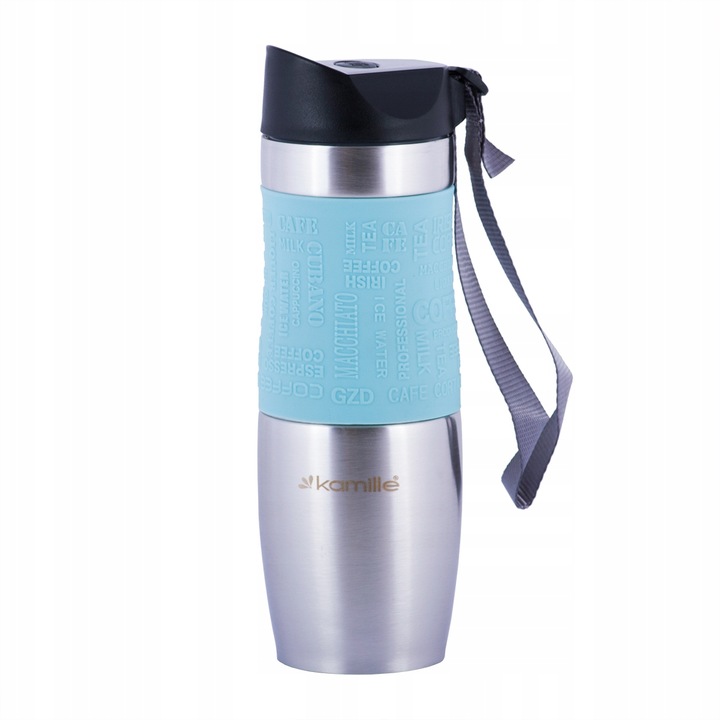 KUBEK TERMICZNY do kawy herbaty TERMOS BUTELKA bidon KAMILLE 480ml