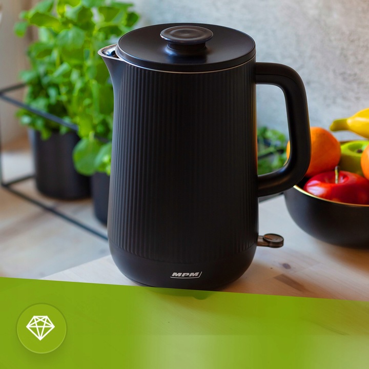 Czajnik elektryczny bezprzewodowy MPM MCZ-115/C podwójne ścianki czarny