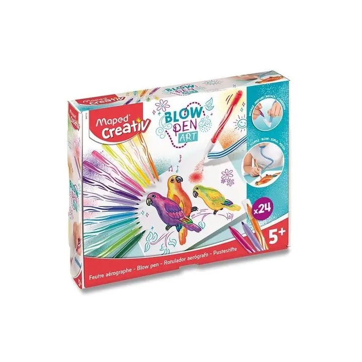 Maped Creativ flamastry dmuchane 24 kolory Blowpen Art zestaw kreatywny