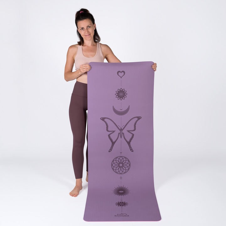 Mata do Jogi i Ćwiczeń TPE 6mm – Purpurowa - Polska Marka Krowa Kot