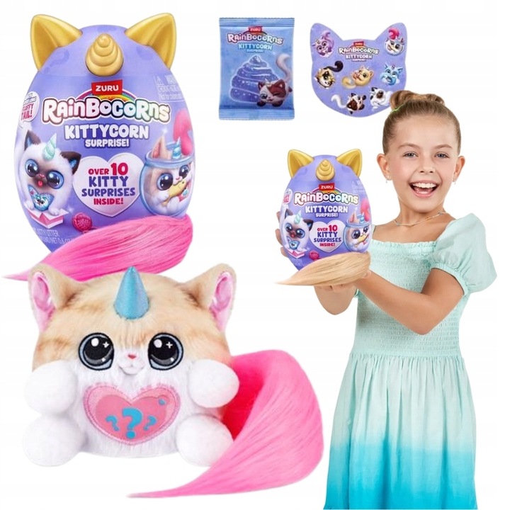 ZURU RAINBOCORNS KITTYCORN SURPRISE JAJKO NIESPODZIANKA KOTEK MASKOTKA