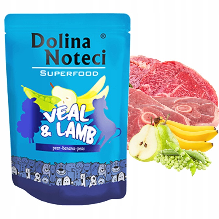 DOLINA NOTECI SUPERFOOD Karma mokra dla psa MIX Smaków 12 x 300g bezzbożowa