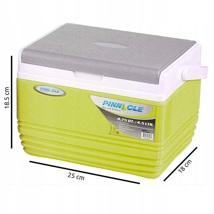 Mała lodóweczka do samochodu Pinnacle TPX 6006 4,5L+2 wkłady chłodzące 200m