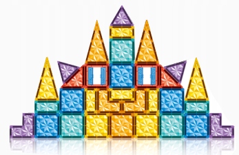 KLOCKI MAGNETYCZNE 40el KREATYWNE KONSTRUKCYJNE EDUKACYJNE 3D ZABAWA 148A