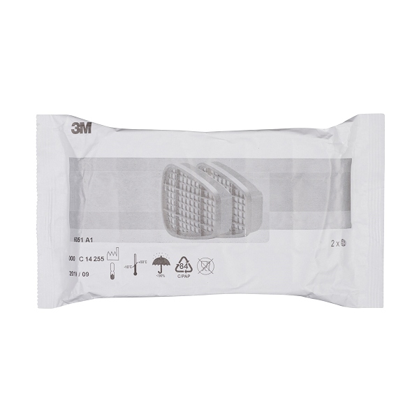 Pochłaniacz 6051 A1 3M kpl 2 szt Filtr węglowy Oryginał