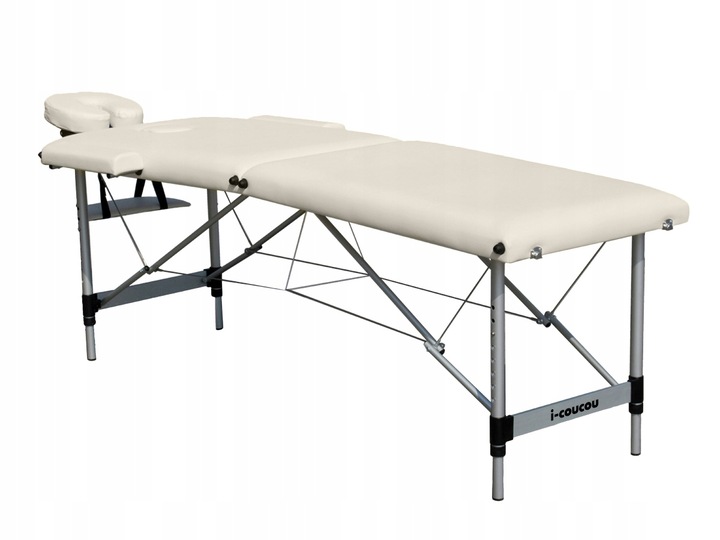 Stół Łóżko Masażu Składany Aluminiowy Przenośny 2-Segmentowy Leżanka