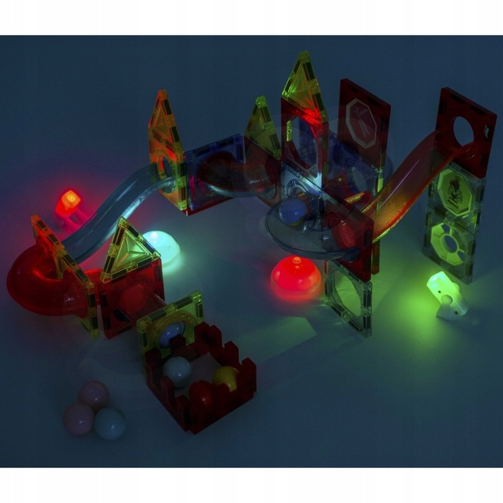 Klocki Magnetyczne Tor Kulkowy 75 el. WOOPIE