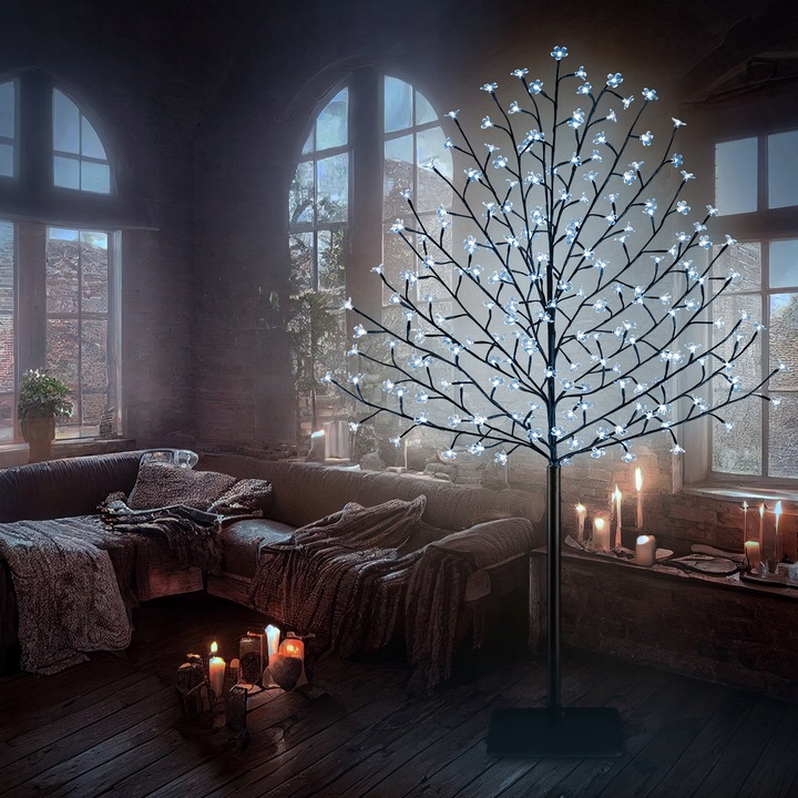 2x Drzewko LED 220 dekoracje swiateczne Pilot 220cm choinka lampki