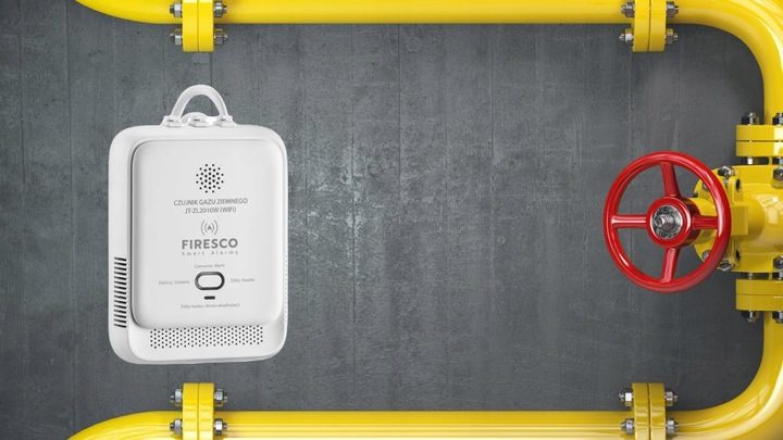 CZUJNIK GAZU ZIEMNEGO LNG METAN Firesco JT-ZL2010W Z MODUŁEM WiFi Tuya