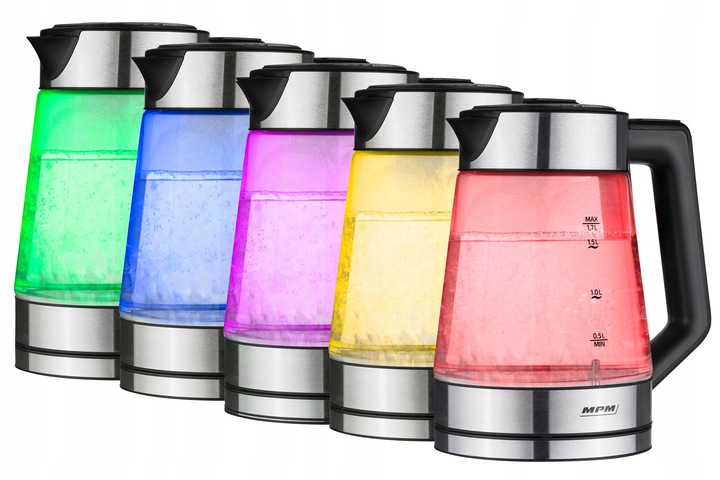 Czajnik elektryczny bezprzewodowy regulacja temperatury szklany MPM MCZ-116