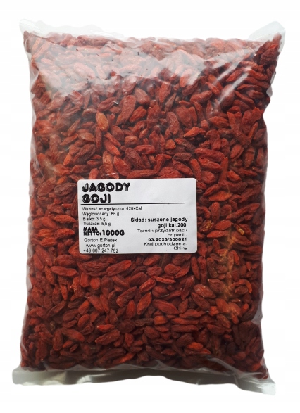 Jagody goji suszone 1kg Pan zdrówko