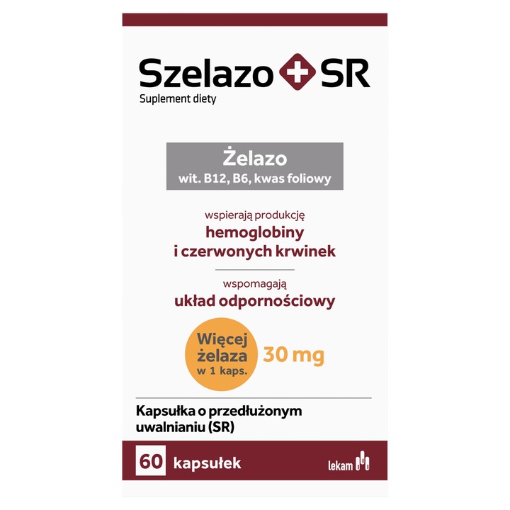 Szelazo + Sr 60 kapsułek żelazo 30 mg
