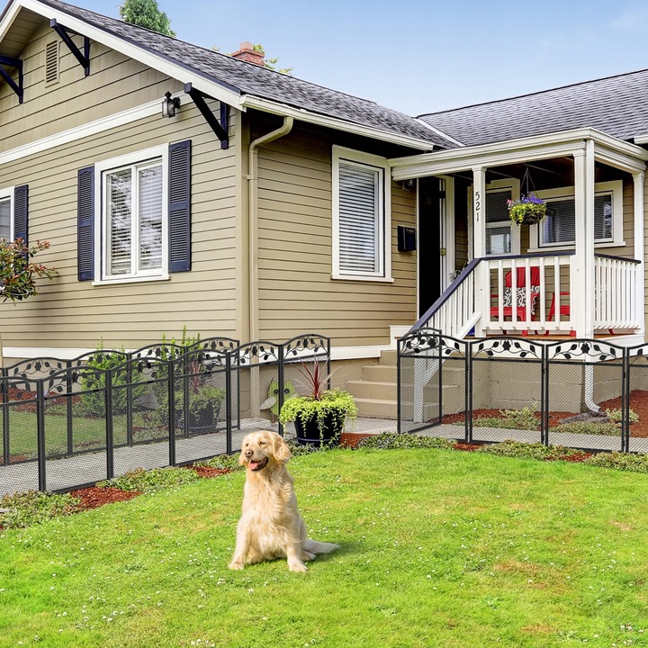 5 Paneli Wytrzymałe Metalowe Płotek Ogrodowy 110cm