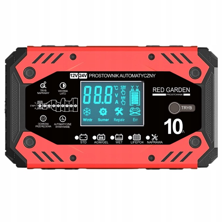 Prostownik SAMOCHODOWY AUTOMATYCZNY Z FUNKCJĄ NAPRAWY AKUMULATORÓW 12V 24V