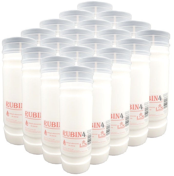 Wkłady do zniczy Parafinowe Wiosna Lato Rubin 4 + Zapalarka GRATIS