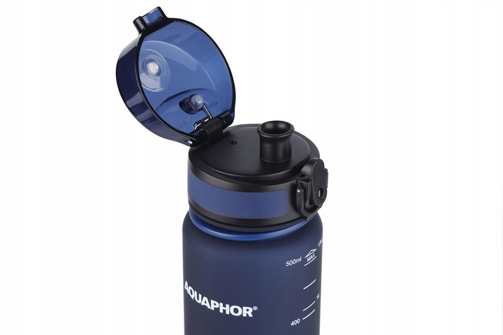 Butelka Filtrująca Bidon do wody AQUAPHOR CITY 500ml Granatowy 3 wkłady