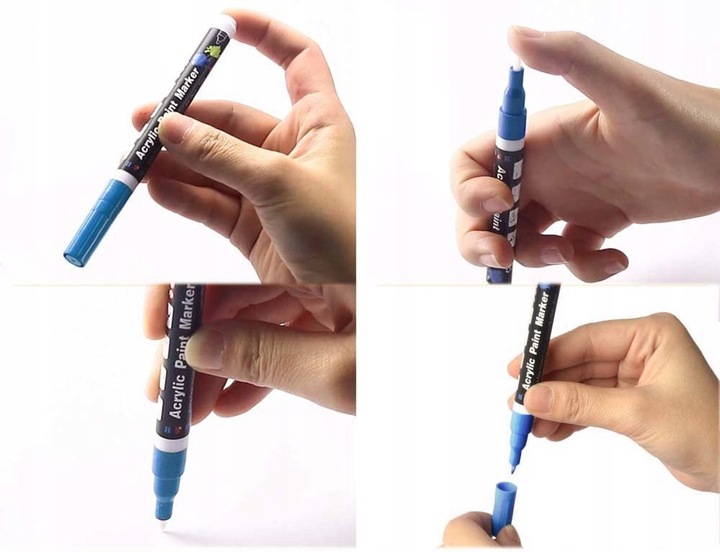 MARKERY AKRYLOWE PISAKI FLAMASTRY DO MALOWANIA KAMIENI UBRAŃ SZKŁA BUTÓW 18