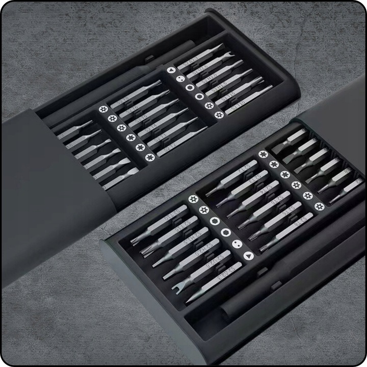 ZESTAW ŚRUBOKRĘTÓW PRECYZYJNYCH GSM TORX 25 W 1 SOLIDNE STALOWE DO TELEFONU