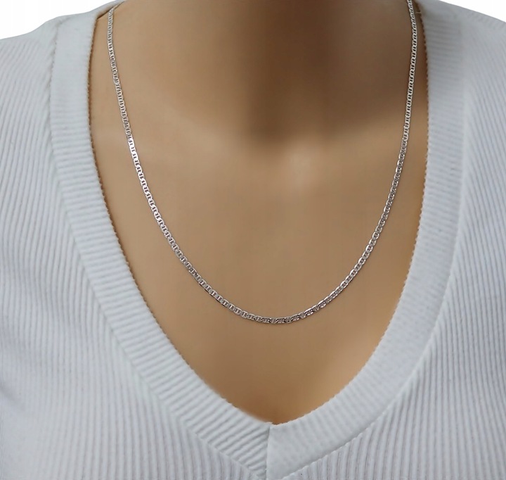 SREBRNY PEŁNY ŁAŃCUSZEK DAMSKI GUCCI Z ZAWIESZKĄ PR. 925 + GRAWER GRATIS